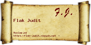 Flak Judit névjegykártya